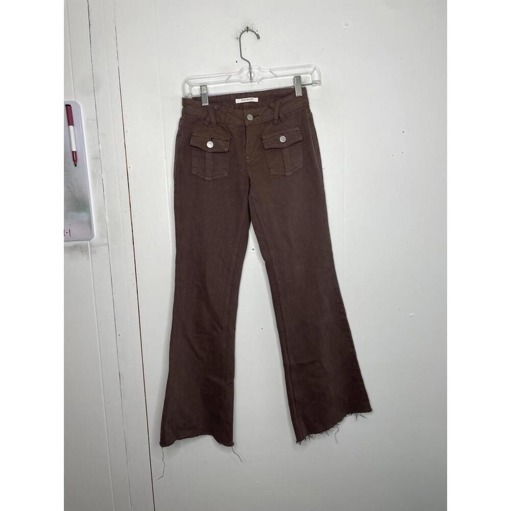 Pacsun Jeans Womens 22 Low Rise Flare Cotton Denim Sailor Flap Pockets Skater